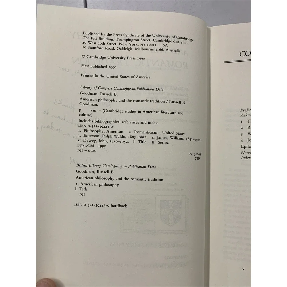 American Philosophy and the Romantic Tradition by Goodman, Russell B. (Signed)